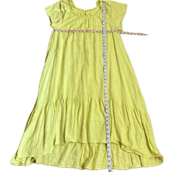 MAEVE ANTHROPOLOGIE Selah Drop Waist Tiered Ruffle Midi Oversized Dress S Yellow - Picture 12 of 16